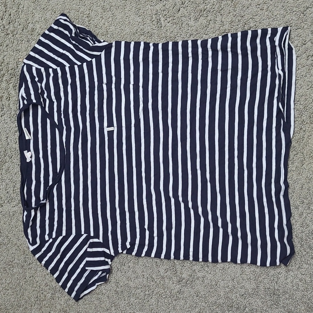 Levi's Navy Blue & White Stripped T-Shirt (medium)